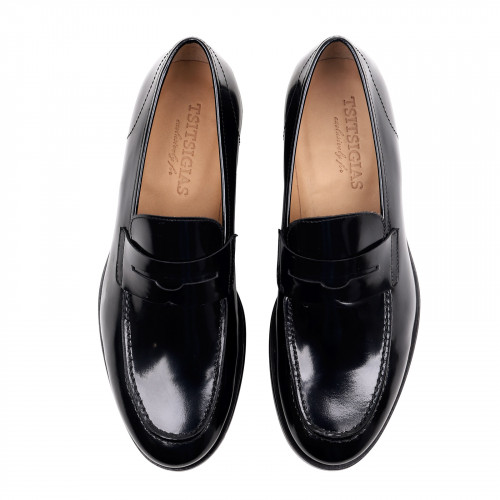 ΑΝΔΡΙΚΑ ΔΕΡΜΑΤΙΝΑ ΠΑΠΟΥΤΣΙΑ LOAFERS ΣΕ ΜΑΥΡΟ ΧΡΩΜΑ