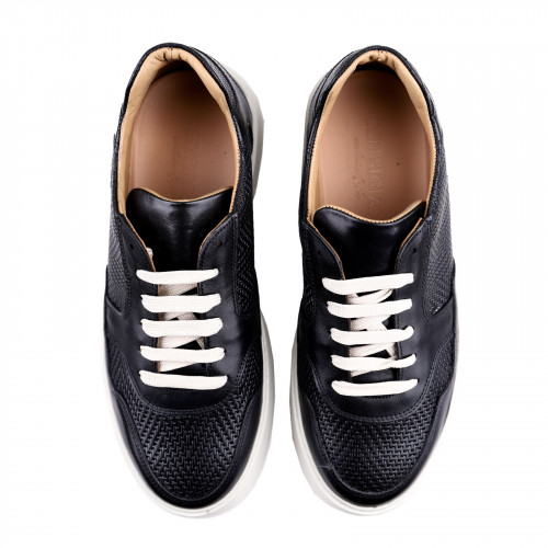 ΜΑΥΡΟ ΑΝΔΡΙΚΑ ΔΕΡΜΑΤΙΝΑ SNEAKERS